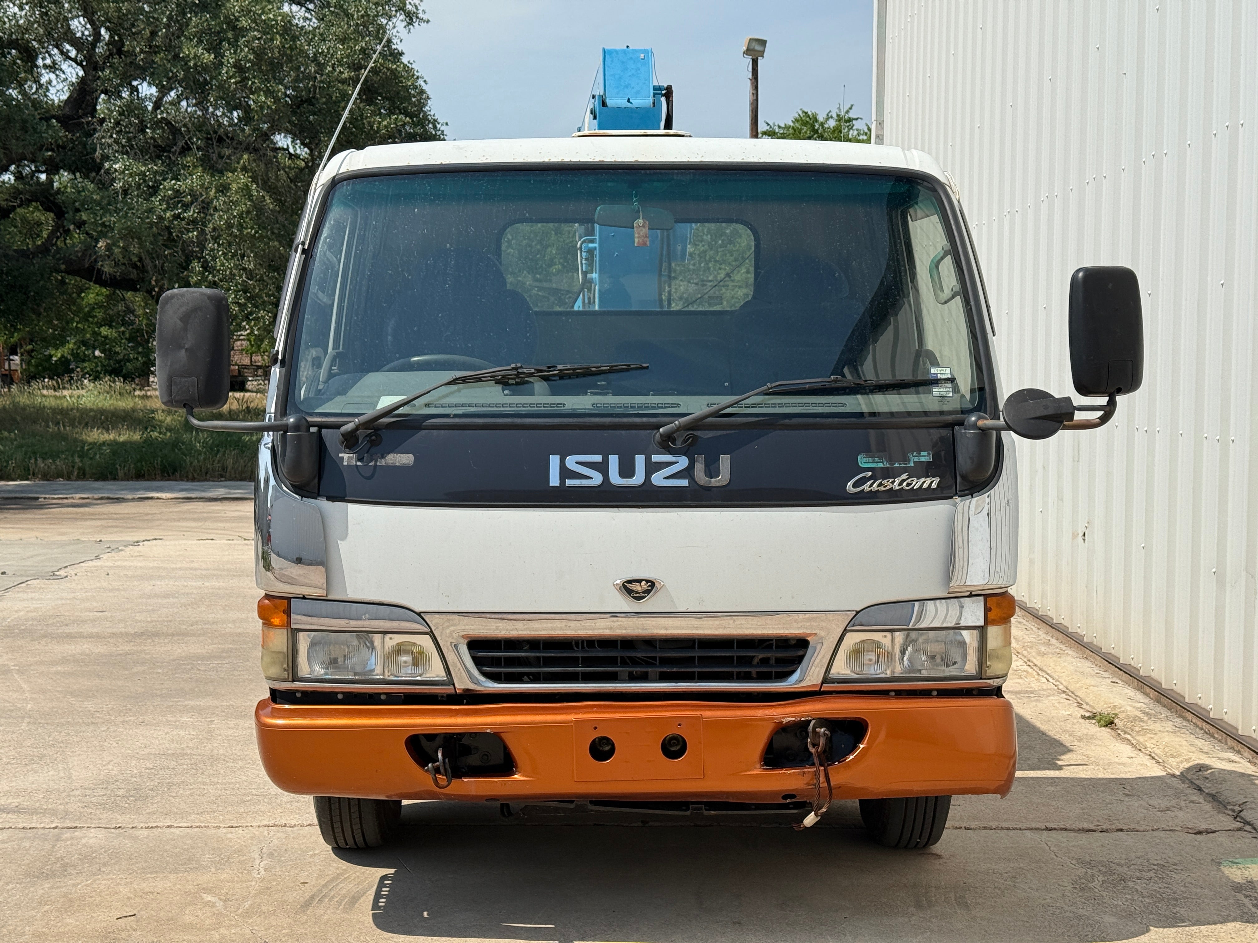 1998 Isuzu Elf Rollback Flatbed w/Crane Stock#13498