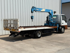 1998 Isuzu Elf Rollback Flatbed w/Crane Stock#13498