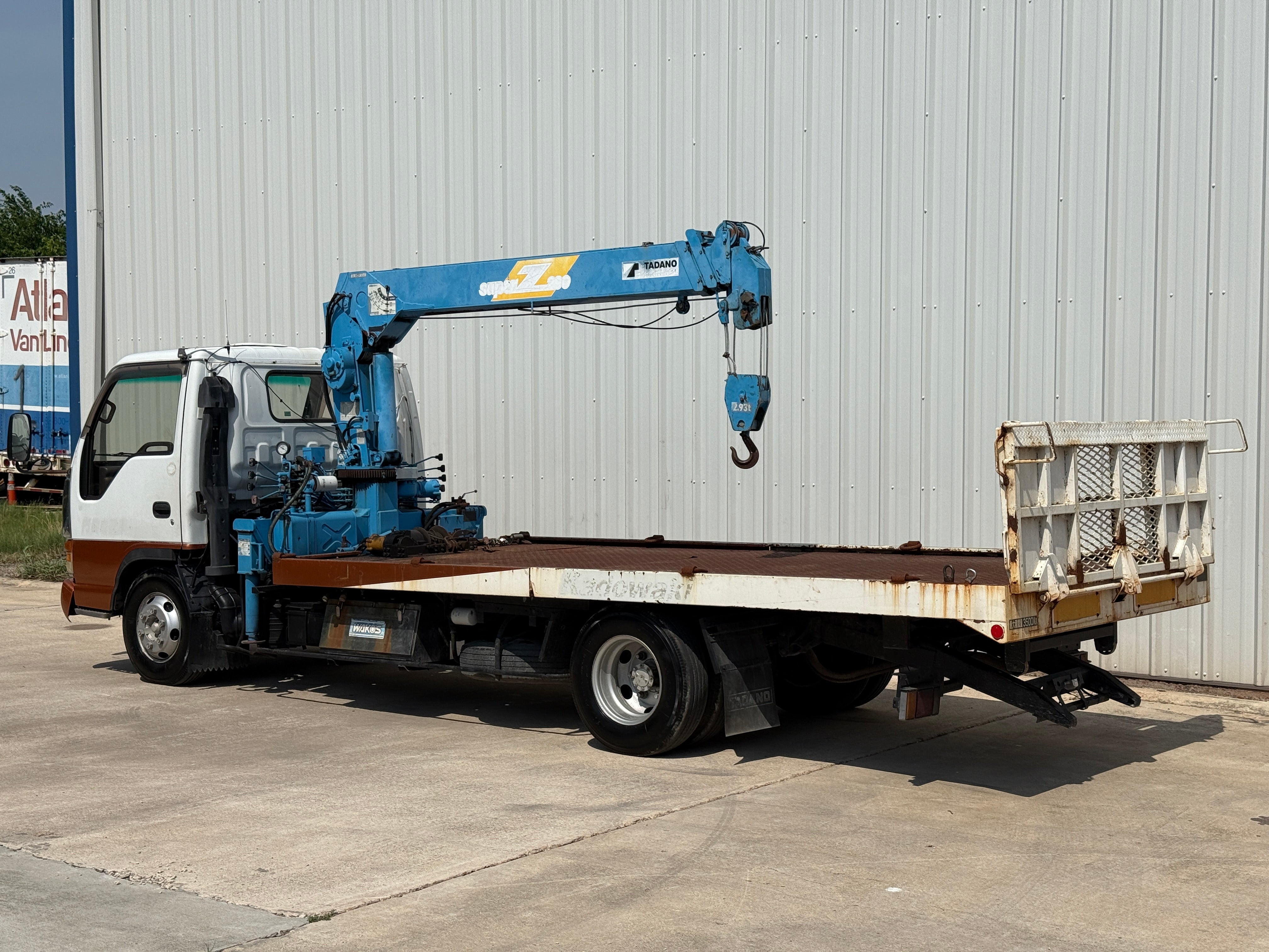 1998 Isuzu Elf Rollback Flatbed w/Crane Stock#13498